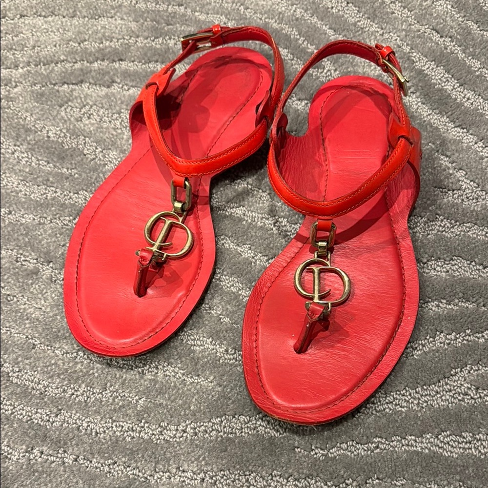 Dior Red Women's Sandals